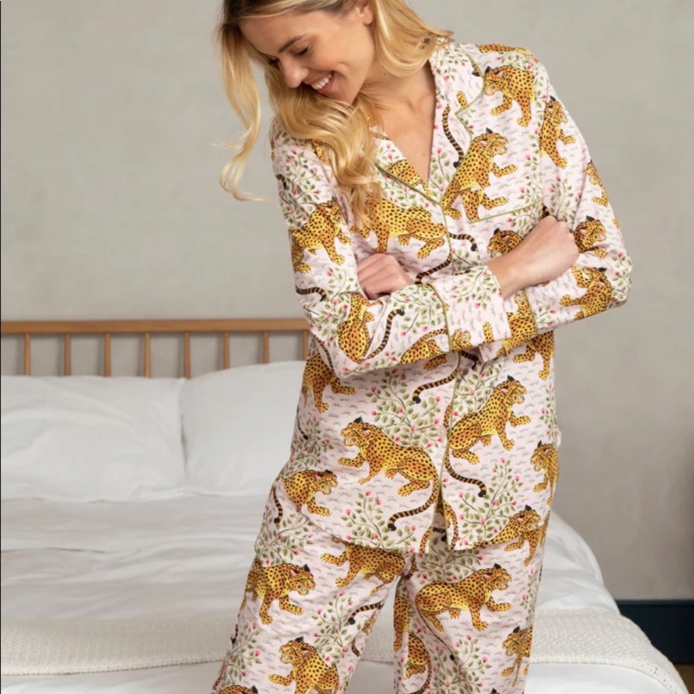 Printfresh long sleep set in bagheera blush XS